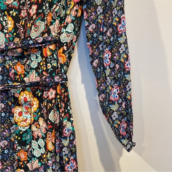 FRAME women’s Floral Panel wrap maxi Dress medium - Picture 7 of 9